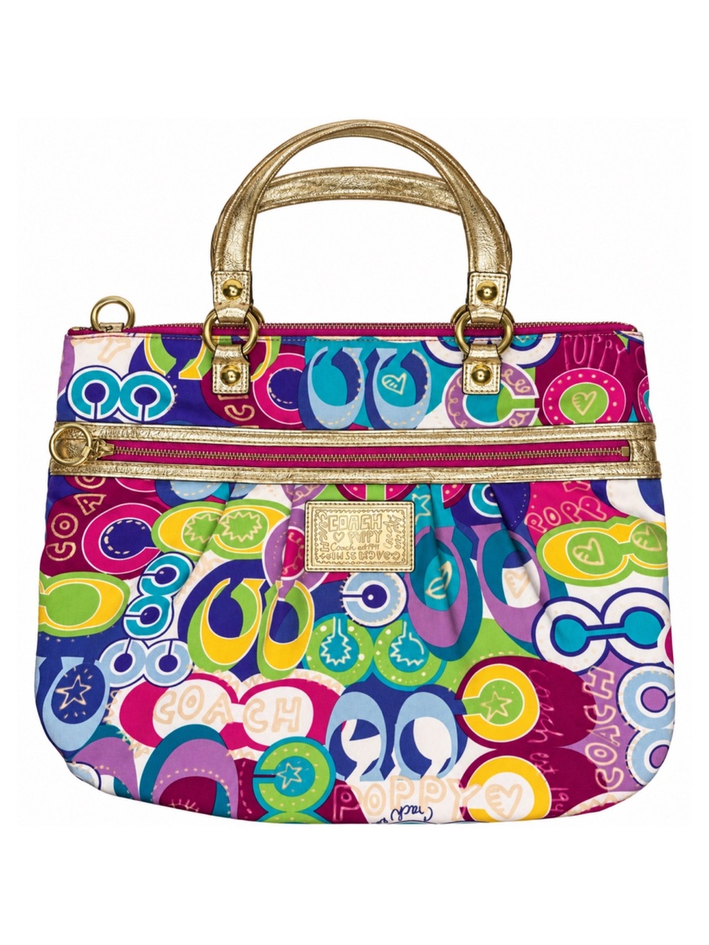 Coach Y2K Poppy Graffiti Pop C Glam Art Tote Bag 15293